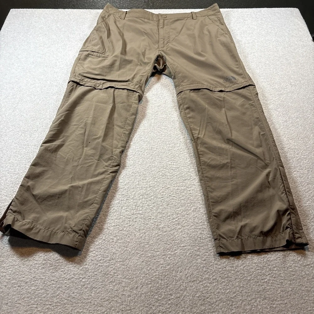 The North Face Pants Mens 38 (38x30)Brown Convertible Zip Off Hiking (Tiny Hole)